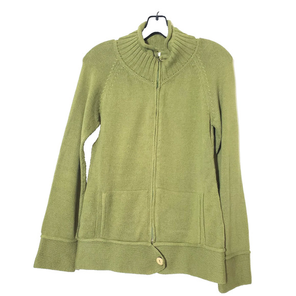 Indigenous Womens Small Sweater ORGANIC COTTON Merino Wool Eco-friendy Cardigan - Picture 1 of 9